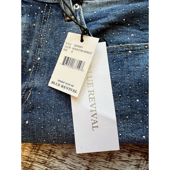 Blue Revival Hailey Starry Night Recycled Mid Rise Ankle Jeans Size 26" NWT - Picture 10 of 10